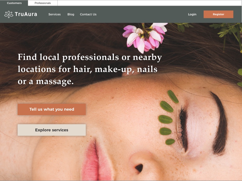 Beauty and wellness web app